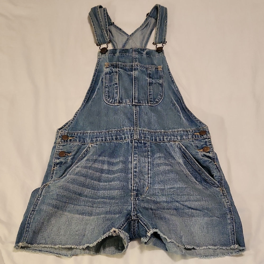 American Eagle Outfitters Light Blue Denim Overalls